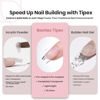 Picture of Beetles Tipex Instant Apex Nail Tips, Short Coffin 192 Pieces Pre-Building & Pre-Etched Thicker Acrylic Nail Tips - Upgraded with 16 Sizes for Flat Nail Press on Nails Valentine's Day Gift for Women