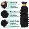 Picture of Human Braiding Hair for Boho Braids Human Hair Braiding Hair 110g 20 Inch Curly Boho Hair for Braiding Knotless 12A Deep Wave Bulk Human Hair for Braiding Bohemian 3 Bundles/Pack Natural Color