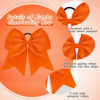 Picture of 2 Packs Jumbo Cheerleading Bow 8 Inch Cheer Hair Bows Large Cheerleading Hair Bows with Ponytail Holder for Teen Girls Softball Cheerleader Outfit Uniform (Orange)