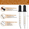 Picture of 4 Pack, 1 oz Amber Glass Dropper Bottles Plus 2pcs Graduated Calibrated Glass Pipettes (1ml)- 30ml Dark Brown Tincture Bottles with Eye Droppers for Essential Oils, Liquids - Leakproof Travel Bottles