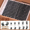 Picture of Geeneiya 200D Fluffy Lash Clusters Kit Thick Lash Extension Kit 10-18mm Wispy Cluster Eyelash Extensions Individual Eyelashes Kit with Waterproof Lash Bond and Seal DIY Lashes Applicator for Beginners