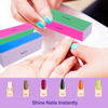 Picture of 4 Way Nail Buffer Block (4 Pcs), Nail Shine Buffers Blocks Files for Natural and Acrylic Nails Smoother Buffing Block Polisher Fingernail File Buffer 120/240/600/3000 Grit for Buffing Shinning