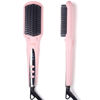 Picture of TYMO Ionic Hair Straightener Brush - Straightening Comb with 10M Negative Ions, 25s Heat-up, 16 Temps, Dual Voltage, LED Display | Ceramic Hot Comb Hair Brush Straightener for Women, Pink