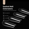Picture of Beetles Gel Nail Kit Gel Nail Tips, 500Pcs Pre-shaped Long Square Gelly Tips Clear Press on Nail Tips Full Cover False Nails for Gel Art Soak Off Nail Extensions Acrylic Nails Women Gifts