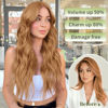 Picture of KooKaStyle Invisible Wire Hair Extensions with Transparent Headband Adjustable Size 4 Secure Clips Long Wavy Secret Wire Hairpiece 24 Inch for Women(Strawberry Blonde)