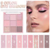 Picture of 9 Colors Eye Shadow Palette Makeup,Light Pink Purple Matte Glitter Shimmer Nude Eyeshadow Palette,Highly Pigmented Neutral Eyeshadow Long-lasting Waterproof Natural Makeup Travel Eyeshadow Palette