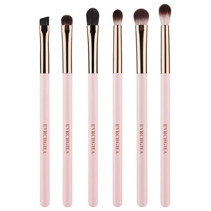Picture of Eye Makeup Brush Set, 6 Pcs Professional Blending Eyeshadow Makeup Brushes for Concealer Eyebrows Eyeliner, Soft Hairs & Wood Handle