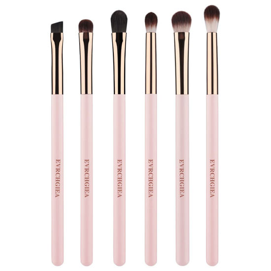 Picture of Eye Makeup Brush Set, 6 Pcs Professional Blending Eyeshadow Makeup Brushes for Concealer Eyebrows Eyeliner, Soft Hairs & Wood Handle
