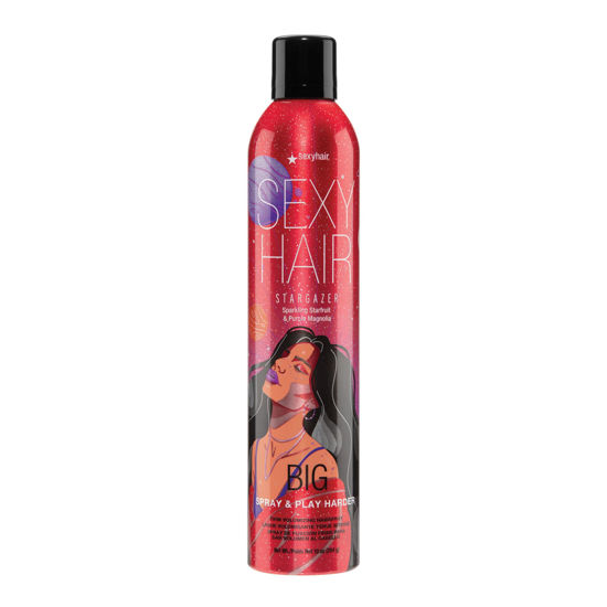 Picture of SexyHair Big Spray & Play Harder Firm Volumizing Hairspray, 10 Oz | Stargazer | All Day Hold and Shine | Up to 72 Hour Humidity Resistance