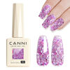 Picture of CANNI Glitter Gel Nail Polish 1pcs 9ml Nail Gel Light Eggplant color Glitter Nail Polish Soak Off Uv LED Nail Lamp Prism Flash Series Nail Art Manicure Salon DIY Home