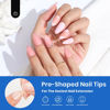 Picture of Beetles Gel Nail Tips Soft Nail Extension Set，504Pcs 12 Sizes Pre-Shape Clear Short Almond Nail Tips Press on Soft Gel Nail Tips for Full Cover Soak off False Nails for Nail Art DIY Home Manicure