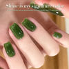 Picture of Born Pretty Jelly Gel Nail Polish, Jelly Green Sheer Gel Nail Polish, Dark Green Transparent Neutral Nail Polish Soak Off U v Nail Gel Diy Art for Girls Women 15ML