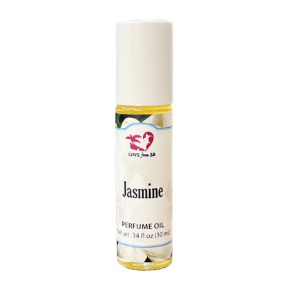 Picture of Jasmine Perfume Oil | .03 oz/10 ml Roll On Bottle with Organic Jojoba Oil | Made in Santa Barbara, California (Jasmine)