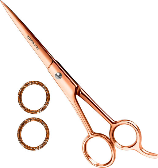 Picture of Utopia Care Hair Cutting and Hairdressing Scissors 6.5 Inch, Premium Stainless Steel shears with smooth Razor & Sharp Edge Blades, for Salons, Men & Women, Kids, Adults, & Pets - Rose Gold