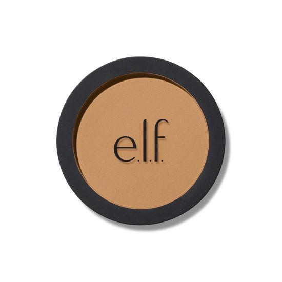 Picture of e.l.f. Primer-Infused Bronzer, Long-Lasting, Lightweight & Buildable Powder Bronzer, Delivers A Matte Finish, Vegan & Cruelty-Free, Tan O' Clock