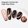 Picture of Bevimee Cat Eye Nail Polish Gel, Dark Brown, Moonlight Magnetic Gel Nail Polish With Magnet Stick, Glitter Holographic Shimmer UV Velvet Gel Nail Art Manicure Salon DIY Home, 12ML