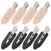 Picture of 8Pcs No Bend No Crease Hair Clips- Styling Duck Bill Clips Alligator Hair Barrettes for Styling Sectioning, Small Gifts for Women Girls Salon Hairstyle Hairdressing Bangs Waves, Black & Pink