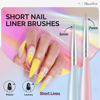 Picture of MelodySusie Nail Art Liner Brushes 5Pcs Professional Gel Polish Painting Art Design Pen Set for Thin Long Lines, Tiny Details, Fine Drawing, Delicate Coloring Sizes 5/7/9/11/20mm