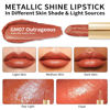 Picture of Oulac Matte Lipstick with Metallic Shine, Comfortable Creamy Texture, Smooth No Grainy Feeling, Vegan & Gluten Free, Full-Coverage Lip Colour 4.3g, Christmas Gifts for Women, GM08 Enthusiasm