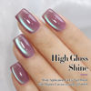 Picture of Double Rhythm 15ML Ice Glass Cat Eye Gel Polish with Magnet Holographic Glitter Shimmer Translucent Sheer Color Salon Soak Off Magnetic Nail at Home (Plum Purple-MC1130)