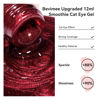 Picture of Bevimee Cat Eye Gel Nail Polish, Wine Red Glitter Magnetic Gel Polish Moonlight, Cateye Polish With Magnet Stick Burgundy Gel Nail Holographic Shimmer UV Velvet Manicure Salon DIY Home, 12ML