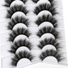 Picture of Pooplunch False Eyelashes Fluffy Volume Cat Eye Lashes Wispy Dramatic Fake Eyelashes 8D Faux Mink Lashs 7 Pairs Pack
