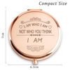 Picture of Personalized Compact Mirrors, Basket Stuffers, Inspirational Gifts for Birthday Valentines Day Galentines, Unique Present for Women Girls Her Friends Niece Granddaughter Daughter Sister Wife Graduates