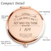 Picture of Personalized Compact Mirrors, Basket Stuffers, Inspirational Gifts for Birthday Valentines Day Galentines, Unique Present for Women Girls Her Friends Niece Granddaughter Daughter Sister Wife Graduates