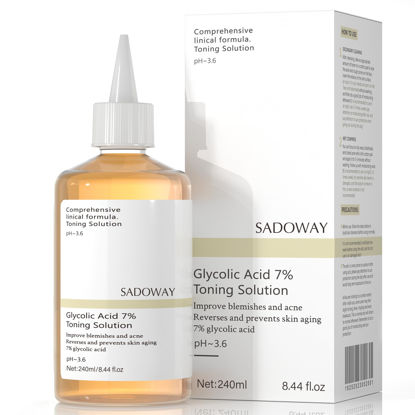 Picture of Glycolic Acid Toner: 240ml Glycolic Acid 7% Exfoliating Toner Glycolic Acid Toning Solution Which Soothes and Hydrates Skin