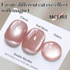 Picture of Double Rhythm Jelly Glass Cat Eye Gel Polish with Magnet 15ML Holographic Glitter Shimmer Translucent Sheer Color Magnetic Nail Polish Salon DIY at Home (Jelly Nude-MC1103)