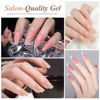 Picture of Artdone Sheer Gel Nail Polish Set Jelly UV Gel 6 Colors Translucent Pink Nude Brown Colors Nail Polish For All Seasons Neutral Soak off LED Lamp Gel Manicure Kit For Nail Art
