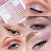 Picture of Eye Shadow Palette Makeup,Pink White Purple Glitter Shimmer Sparkle Warm Pastel 9 Colors Eye Shadow Palette,Nude White Cream Eyeshadow Palette Colorful Long Lasting Waterproof Naturing-Looking