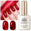 Picture of Born Pretty Jelly Burgundy Gel Nail Polish Christmas Jelly Red Gel Polish Sheer Wine Red Natural Translucent Soak Off Hema-Free Gel Polish Nail Art DIY 15ML