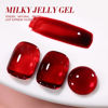 Picture of Born Pretty Jelly Burgundy Gel Nail Polish Christmas Jelly Red Gel Polish Sheer Wine Red Natural Translucent Soak Off Hema-Free Gel Polish Nail Art DIY 15ML