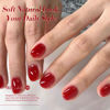 Picture of Born Pretty Jelly Burgundy Gel Nail Polish Christmas Jelly Red Gel Polish Sheer Wine Red Natural Translucent Soak Off Hema-Free Gel Polish Nail Art DIY 15ML