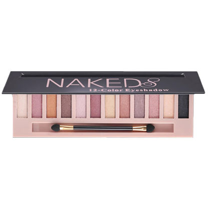 Picture of BestLand 12 Colors Makeup Nude Colors Eyeshadow Palette Natural Nude Matte Shimmer Glitter Pigment Eye Shadow Pallete Set Waterproof Smokey Professional Beauty Makeup Kit (Color B Shimmer)