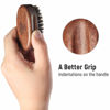 Picture of BFWood Small Travel Beard Brush - Natural Boar Bristles with Black Walnut Wood