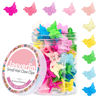 Picture of JASVERLIN Butterfly Hair Clips, Assorted Color Plastic Mini Cute Hair Clip for 90s Girls Women Kids Butterflies Y2K Festival Accessories 50pcs 10 Colors with Organizer (Solid Color)