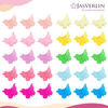 Picture of JASVERLIN Butterfly Hair Clips, Assorted Color Plastic Mini Cute Hair Clip for 90s Girls Women Kids Butterflies Y2K Festival Accessories 50pcs 10 Colors with Organizer (Solid Color)