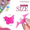 Picture of JASVERLIN Butterfly Hair Clips, Assorted Color Plastic Mini Cute Hair Clip for 90s Girls Women Kids Butterflies Y2K Festival Accessories 50pcs 10 Colors with Organizer (Solid Color)