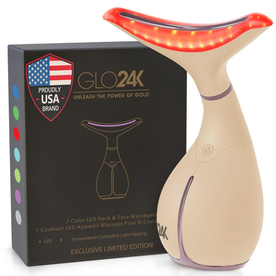 Picture of GLO24K 7 Color Light Skin Rejuvenation Neck and Face Massager