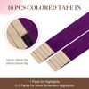 Picture of GOO GOO Tape in Hair Extensions Human Hair, Purple, 14inch 25g 10pcs, Colored Tape ins Human Hair Extensions, Silky&Soft Invisible Tape Ins, Hair Highlighted for Party