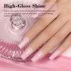 Picture of RARJSM Nude Sheer Gel Nail Polish Pale Purple Pink Neutral Skin Tone Color Ice Jelly Pink Gel Polish Transparent Nail Gel Polish Soak off UV LED Cured for Home Salon DIY French Manicure 15ml
