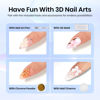 Picture of Beetles 3D Nail Art Brushes, Dual-ended Silicone Nail Tool, 15mm Nail Art Liner Brush, Nail Dotting Tool with Flowers Bowknot Mold, Pearls, Chrome Nail Powder for 3D Nail Design Carving Drawing Effect
