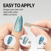 Picture of MAYCHAO 15ML Cat Eye Gel Nail Polish 1Pc Marine Blue Gel Polish with Magnet Soak off Holographic Magnetic Nail Polish for Nail Art Manicure Salon DIY at Home, 0.5 OZ
