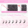 Picture of FADLASH DIY Cluster Lashes D Curl Wispy Individual Lashes DIY Eyelash Extension Natural Look Reusable Fluffy Cluster Eyelash Extensions Self Application at Home (40D-0.07D-12-18MIX)