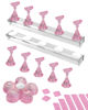 Picture of Nail Stand for Press On Magnetic Nail Tips Nail Holder for Painting Nails Fake Nail False Nail Design with Reusable Adhesive Putty Practice Nail Art Tools for Home Salon DIY Beginner Supplies