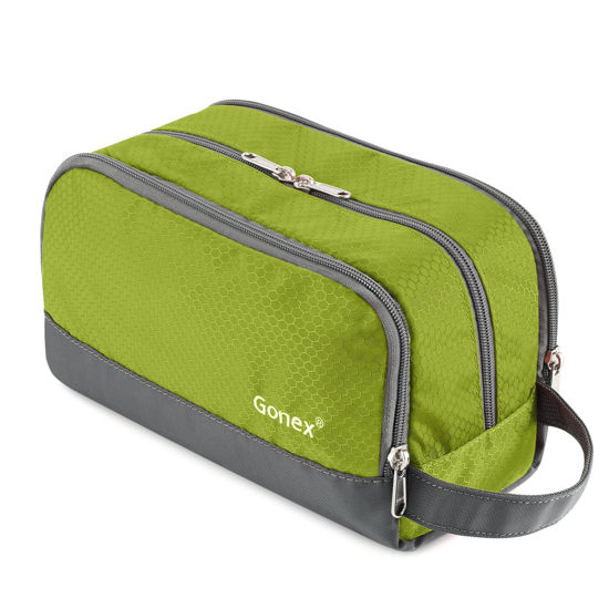 Picture of Travel Toiletry Bag Nylon, Gonex Dopp Kit Shaving Bag Toiletry Organizer Green