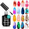 Picture of Beetles Nail Blooming Gel: 2 Pcs 15ml Clear Uv Led Blooming Gel Nail Polish for Spreading Effect Blossom Marble Natural Stone Watercolor Floral Print Soak off Nail Gel Diy Nail Art Design Manicure