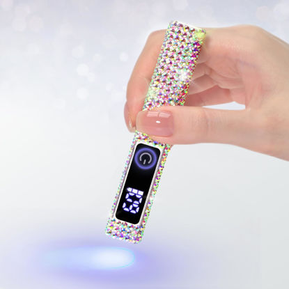 Picture of GAOY Handheld UV Light for Gel Nails, Mini Nail Light, Portable LED Nail Lamp, Cordless Rechargeable USB Nail Dryer for Fast Curing, Diamond